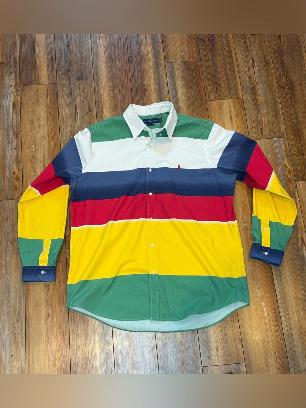 Polo Ralph Lauren Classic Fit XXL Multi Color Lifesaver Long sleeve Button up